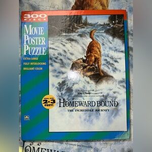 Rare Disney Homeward Bound Incredible Journey 300 Pc Movie Poster Puzzle 100%!